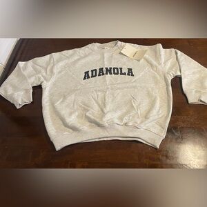 Adanola Varsity Oversized Sweatshirt  | Light Grey Melange/Black